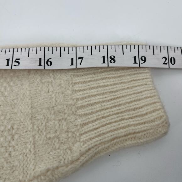 Vtg Colonial Concepts New Zealand Wool Cardigan Womens Fits Medium Cream READ - Picture 12 of 13